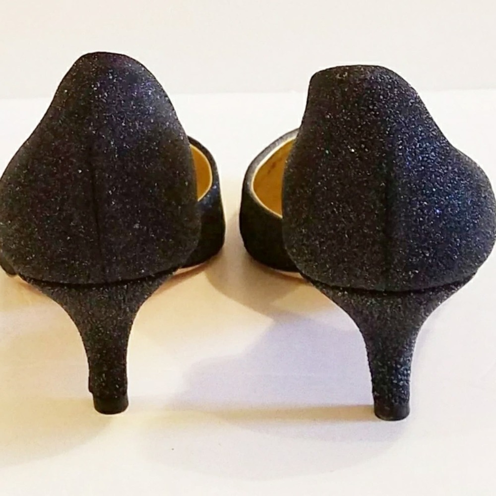 Linda Pritcher Soutine Made In Italy Black Onyx Pumps Size 7 1/2 Eur 37 1/2 - Picture 3 of 11
